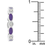 Purple Link Enamel Stacker Ring