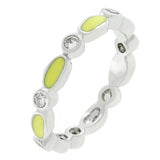 Yellow Link Enamel Stacker Ring - Ocean Monroe