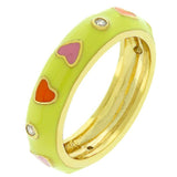 Sorbet Enamel Hearts Ring - Ocean Monroe