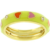Sorbet Enamel Hearts Ring - Ocean Monroe
