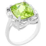 Marquise Framed Apple Green Ring - Ocean Monroe