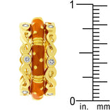 Spotted Orange Enamel Triplet Ring - Ocean Monroe