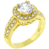 Pave Halo Vintage Crown Ring - Ocean Monroe