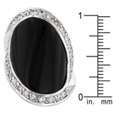 Pave Trim Onyx Ring