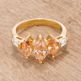 Triple Marquise Champagne Ring