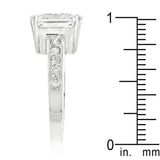 Classic Princess Cut Raised Pave Engagement Ring - Ocean Monroe
