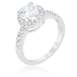 Solitaire Engagement Ring With Pave Halo - Ocean Monroe