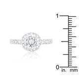 Solitaire Engagement Ring With Pave Halo - Ocean Monroe