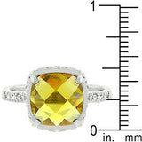 Rose-Cut Canary Ring