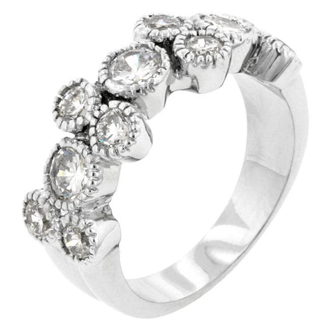 Coral Bezel Cubic Zirconia Ring - Ocean Monroe