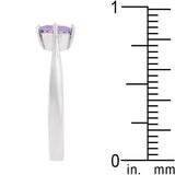 Classic Petite Lavender Purple Solitaire Ring