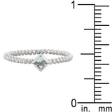Twisted Petite Blue Topaz Solitaire Ring