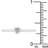 Clear Heart Solitaire Ring