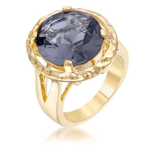 Smokey Cubic Zirconia Organic Ring - Ocean Monroe
