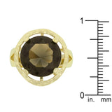 Brown Cubic Zirconia Organic Ring