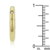 Solitaire Cubic Zirconia Golden Wedding Band