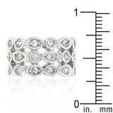 Triple Row Clear Cubic Zirconia Eternity Band