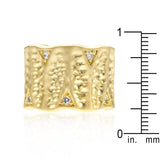 Textured Organic Matte Golden Eternity Ring