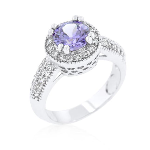Lavender Halo Engagement Ring - Ocean Monroe