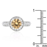 Champagne Halo Engagement Ring - Ocean Monroe