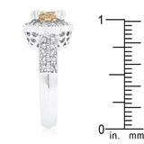 Champagne Halo Engagement Ring - Ocean Monroe