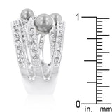 Gray Pearl Cocktail Ring - Ocean Monroe