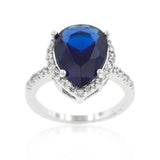 Sapphire Cubic Zirconia Drop Ring - Ocean Monroe