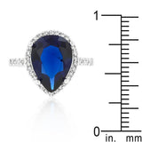 Sapphire Cubic Zirconia Drop Ring - Ocean Monroe