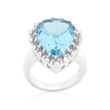 Solitaire Blue Topaz Cocktail Ring - Ocean Monroe