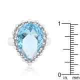 Solitaire Blue Topaz Cocktail Ring - Ocean Monroe