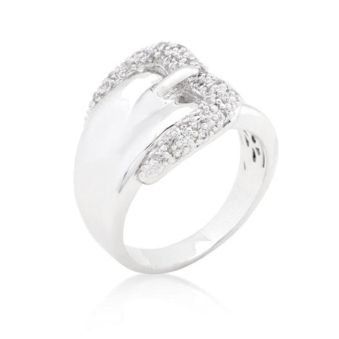 Simple Cubic Zirconia Belt Ring - Ocean Monroe