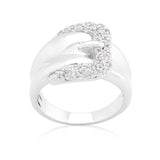 Simple Cubic Zirconia Belt Ring - Ocean Monroe