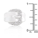Simple Cubic Zirconia Belt Ring - Ocean Monroe