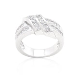 Cubic Zirconia Double Knot Ring