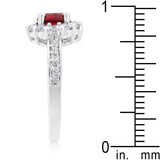 Ruby Red Halo Engagement Ring - Ocean Monroe