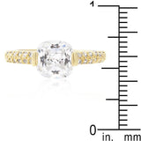 Clear Cushion Cut Cubic Zirconia Engagement Ring