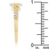 Clear Cushion Cut Cubic Zirconia Engagement Ring