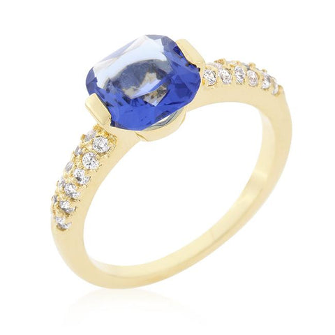 Light Purple Cushion Cut Cubic Zirconia Engagement Ring - Ocean Monroe