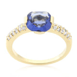 Light Purple Cushion Cut Cubic Zirconia Engagement Ring - Ocean Monroe