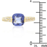 Light Purple Cushion Cut Cubic Zirconia Engagement Ring - Ocean Monroe