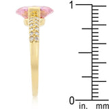 Pink Oval Cubic Zirconia Engagement Ring - Ocean Monroe
