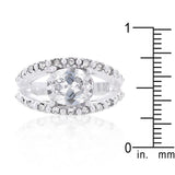 Clear Split Band Engagement Ring