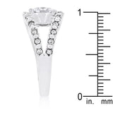 Clear Split Band Engagement Ring