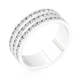 Triple Row Crystal Eternity Band - Ocean Monroe