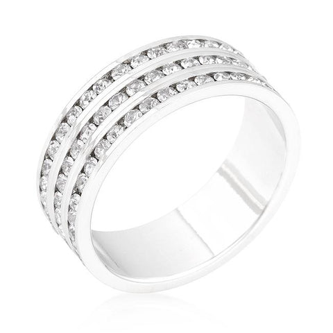 Triple Row Crystal Eternity Band - Ocean Monroe