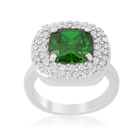 Micropave Green Bridal Cocktail Ring - Ocean Monroe