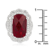 Red Cocktail Crest Ring - Ocean Monroe