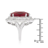 Red Cocktail Crest Ring - Ocean Monroe
