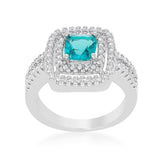 Micro-Pave Aqua Vintage Ring - Ocean Monroe