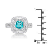 Micro-Pave Aqua Vintage Ring - Ocean Monroe